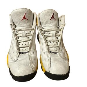 Jordan Kids White and Yellow Sneakers